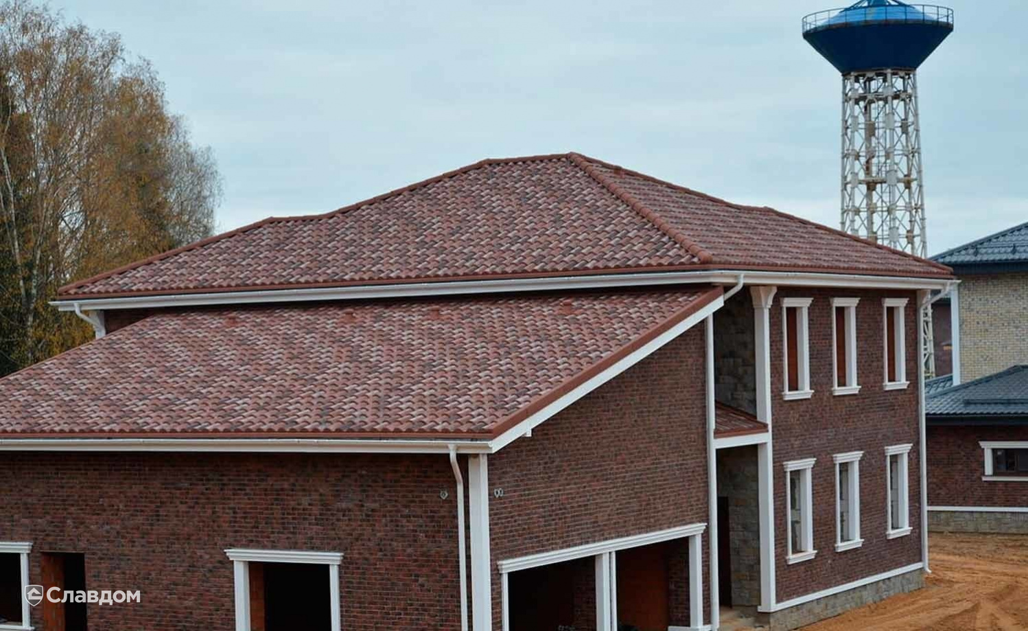 Композитная черепица рядовая AeroDek Firenze цвет Средиземноморская терракота (12)