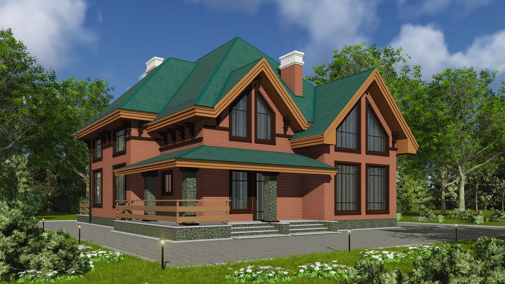 Облицовочный пустотелый, М-150,120x250x65, бордовый, Керма