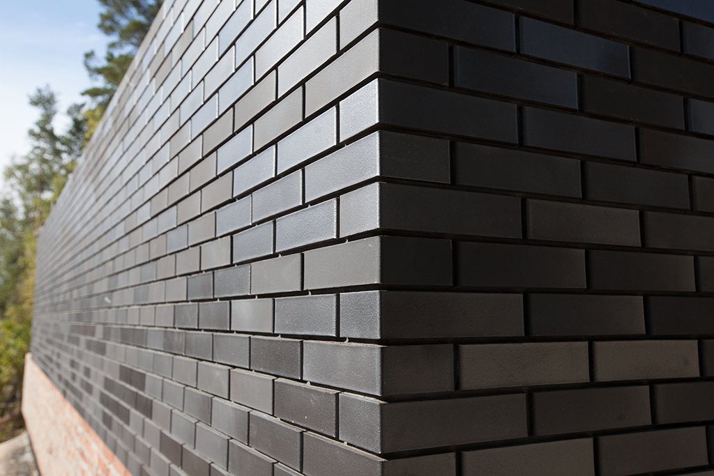 Кирпич Российский Облицовочный, Черный Сплошной, 1NF, Recke