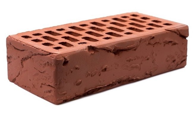 Облицовочный кирпич Кирово-Чепецк Красный кора дерева - 250x85x65 мм