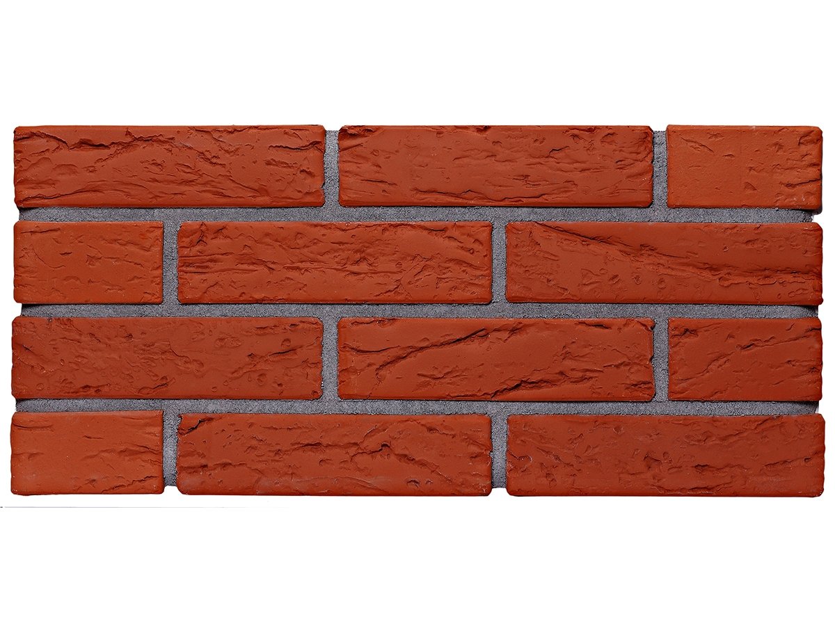 Облицовочный кирпич Кирово-Чепецк Красный кора дерева - 250x85x65 мм