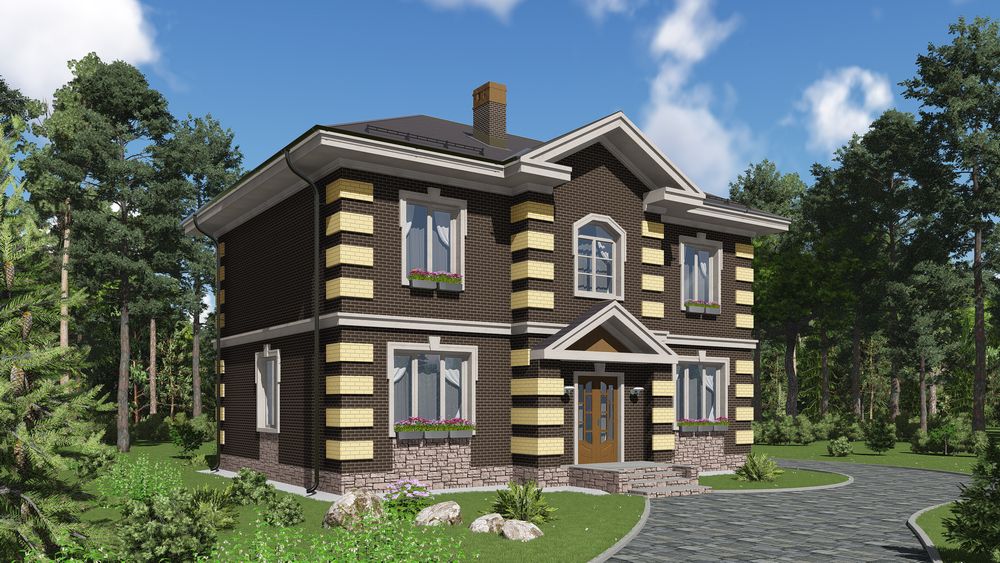 Облицовочный пустотелый, М-150,85x250x65, шоколад, Керма