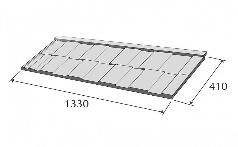 Композитная черепица METROTILE МетроВиксен красный, 1330*410 мм